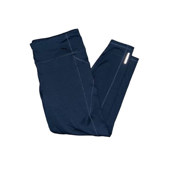 PUMA Navy Blue Athletic Leggings W/ Pockets Size 2X - Picture 1 of 8